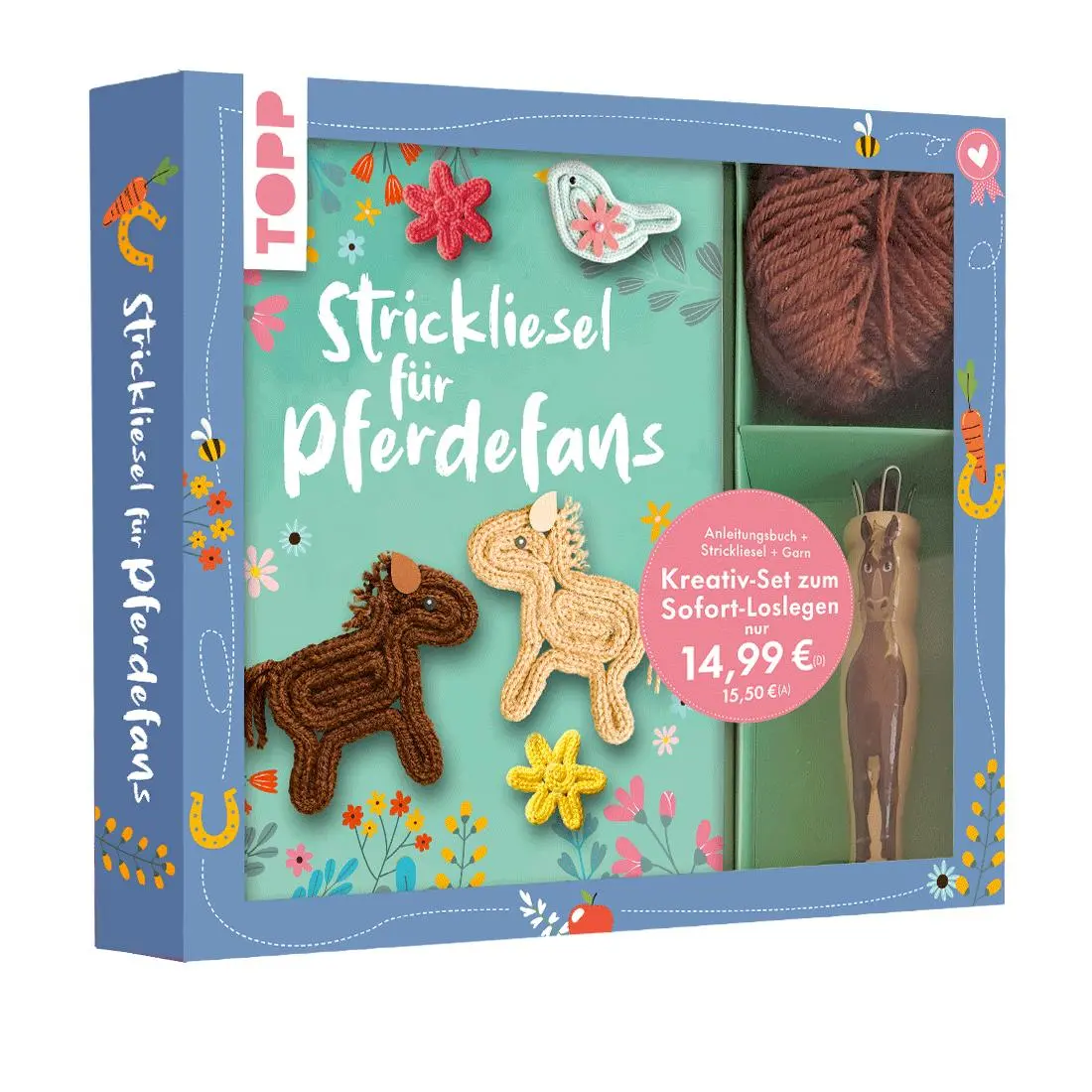 Cover: 9783735892485 | Kreativ-Set Strickliesel für Pferdefans | Anja Ritterhoff (u. a.)