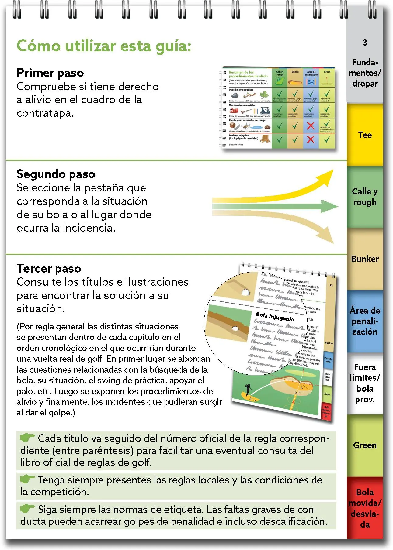 Bild: 9783906852485 | Reglas de golf, lo esencial 2023-2026 | Guía rapida para el campo