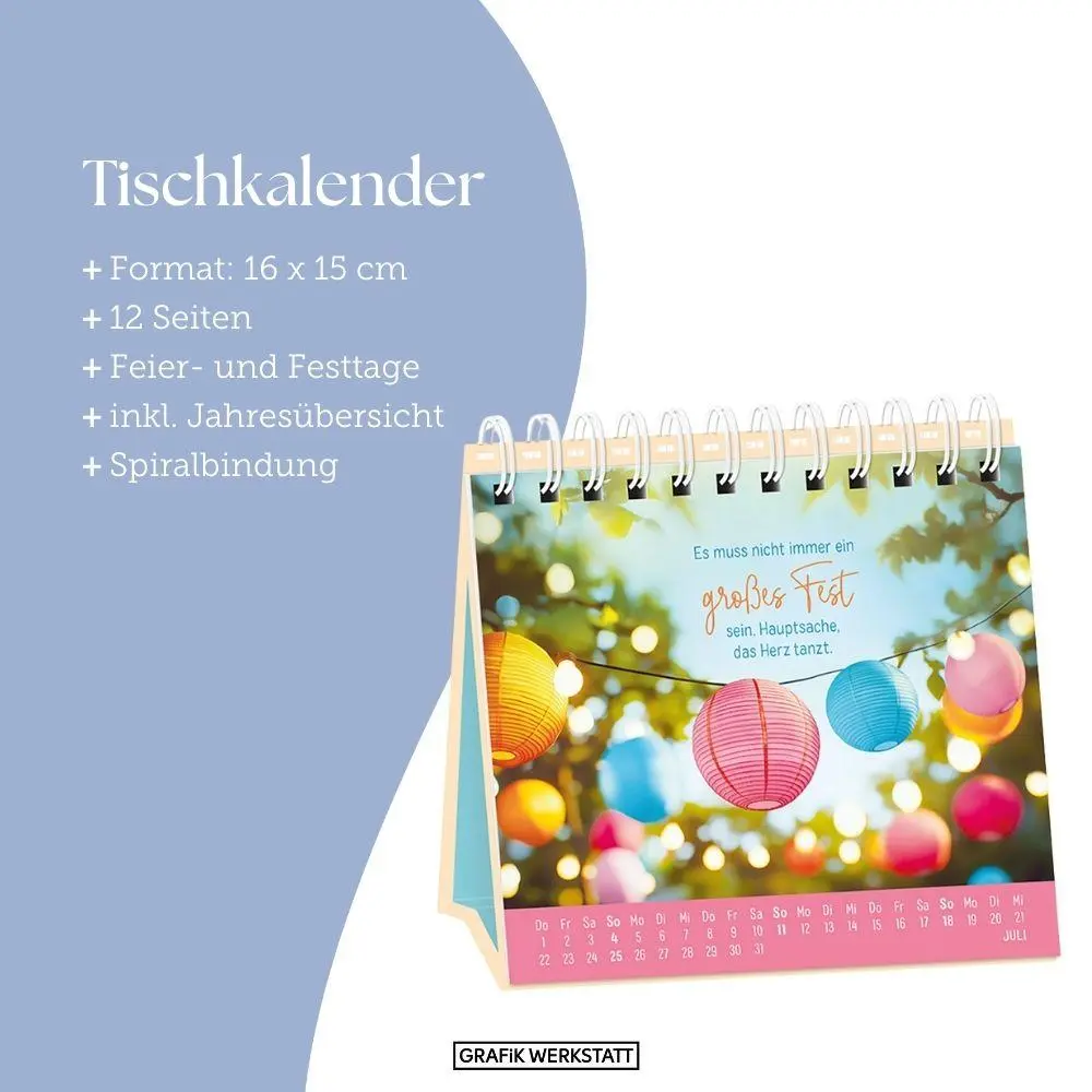 Bild: 9783986362485 | Tischkalender 2027 Extraportion Glück | Tischkalender | Original