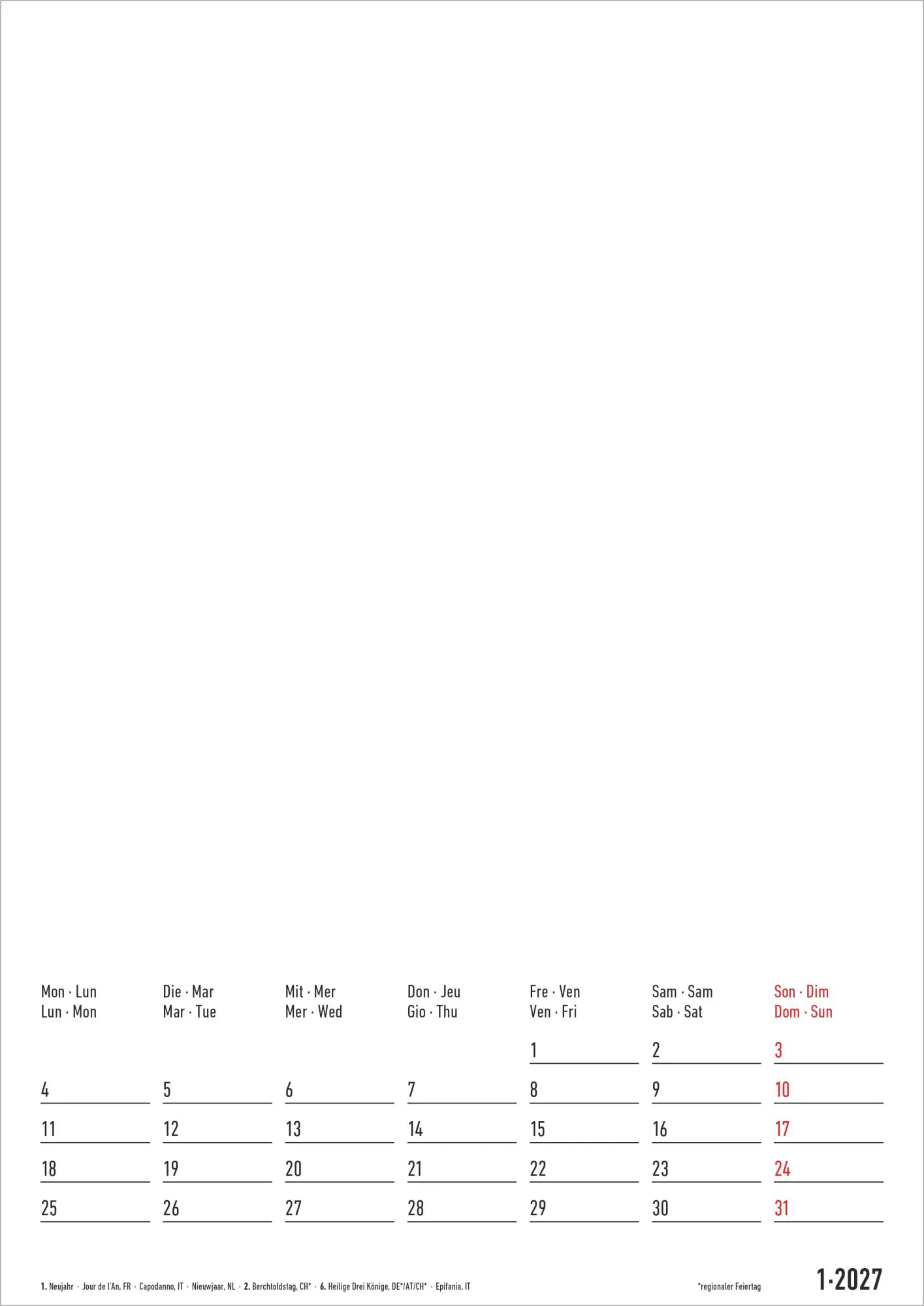 Bild: 4069095012585 | Kreativkalender A4 - 2 in 1 2027 | Neumann Verlage GmbH &amp; Co KG | 2027