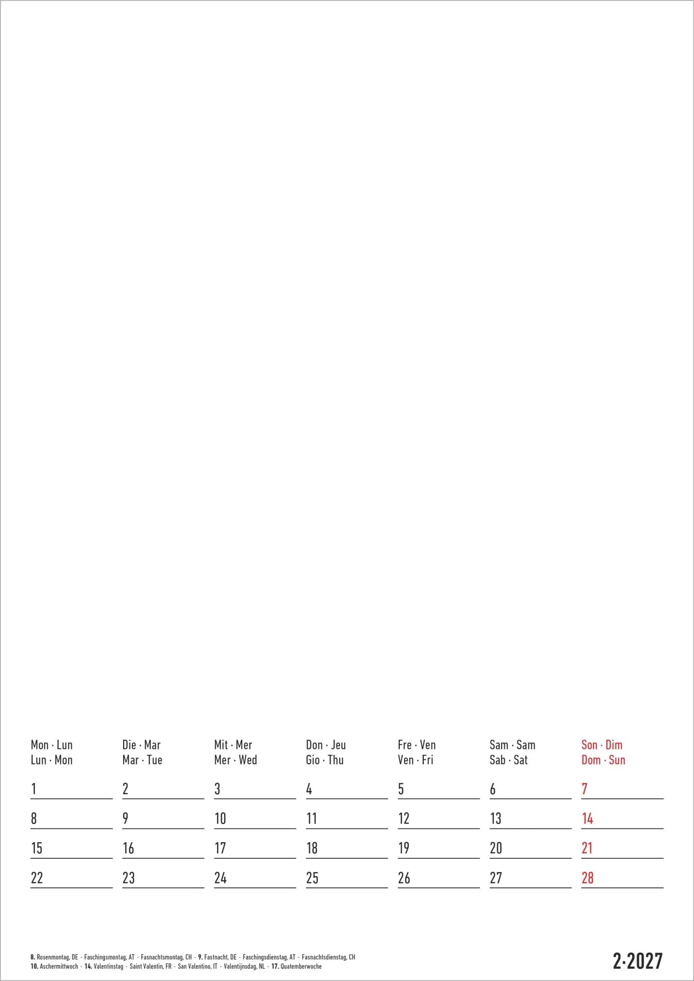 Bild: 4069095012585 | Kreativkalender A4 - 2 in 1 2027 | Neumann Verlage GmbH &amp; Co KG | 2027