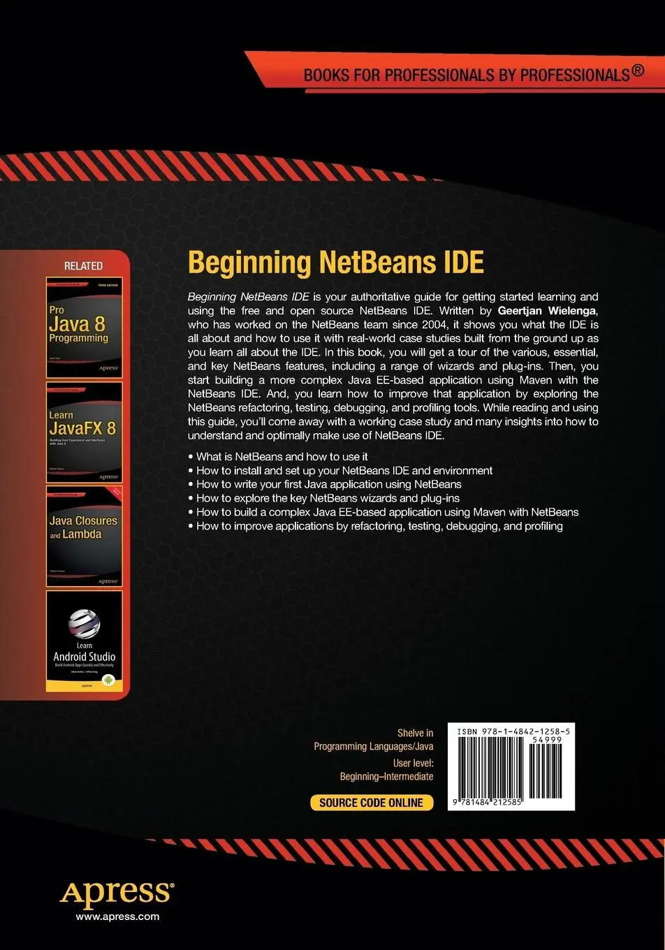 Rückseite: 9781484212585 | Beginning NetBeans IDE | For Java Developers | Geertjan Wielenga | xxv