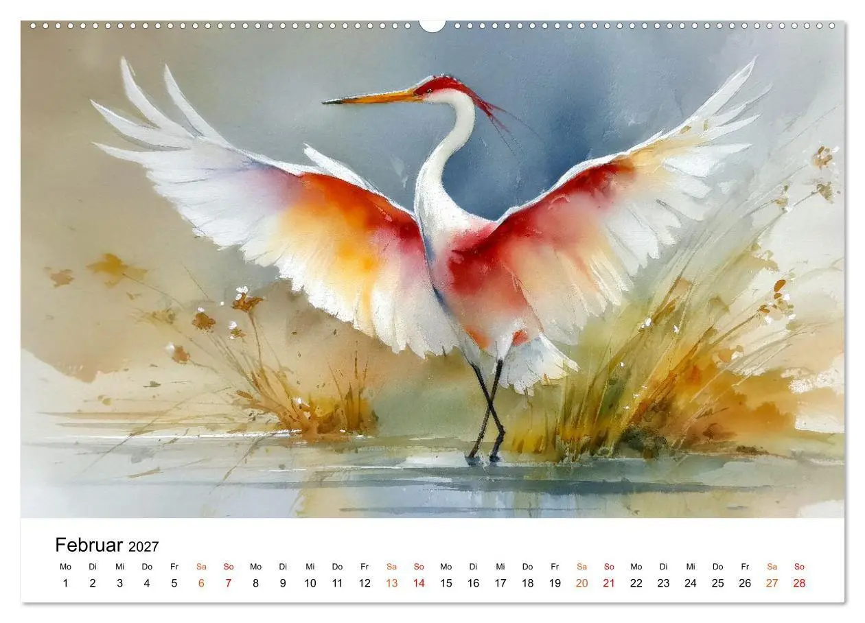 Bild: 9783516782585 | Kraniche zwischen Wind und Weite (Wandkalender 2027 DIN A2 quer),...