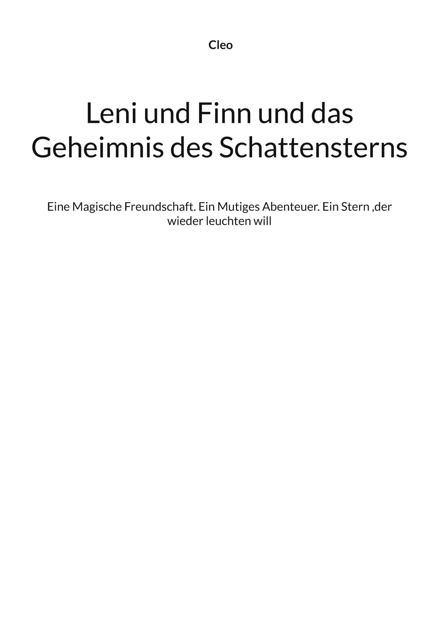 Cover: 9783696352585 | Leni und Finn und das Geheimnis des Schattensterns | Cleo | Buch