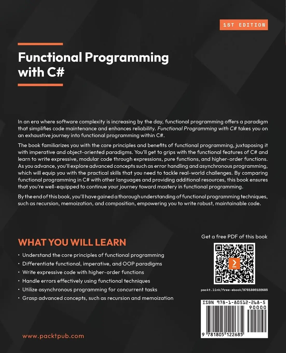 Rückseite: 9781805122685 | Functional Programming with C | Alex Yagur | Taschenbuch | Englisch
