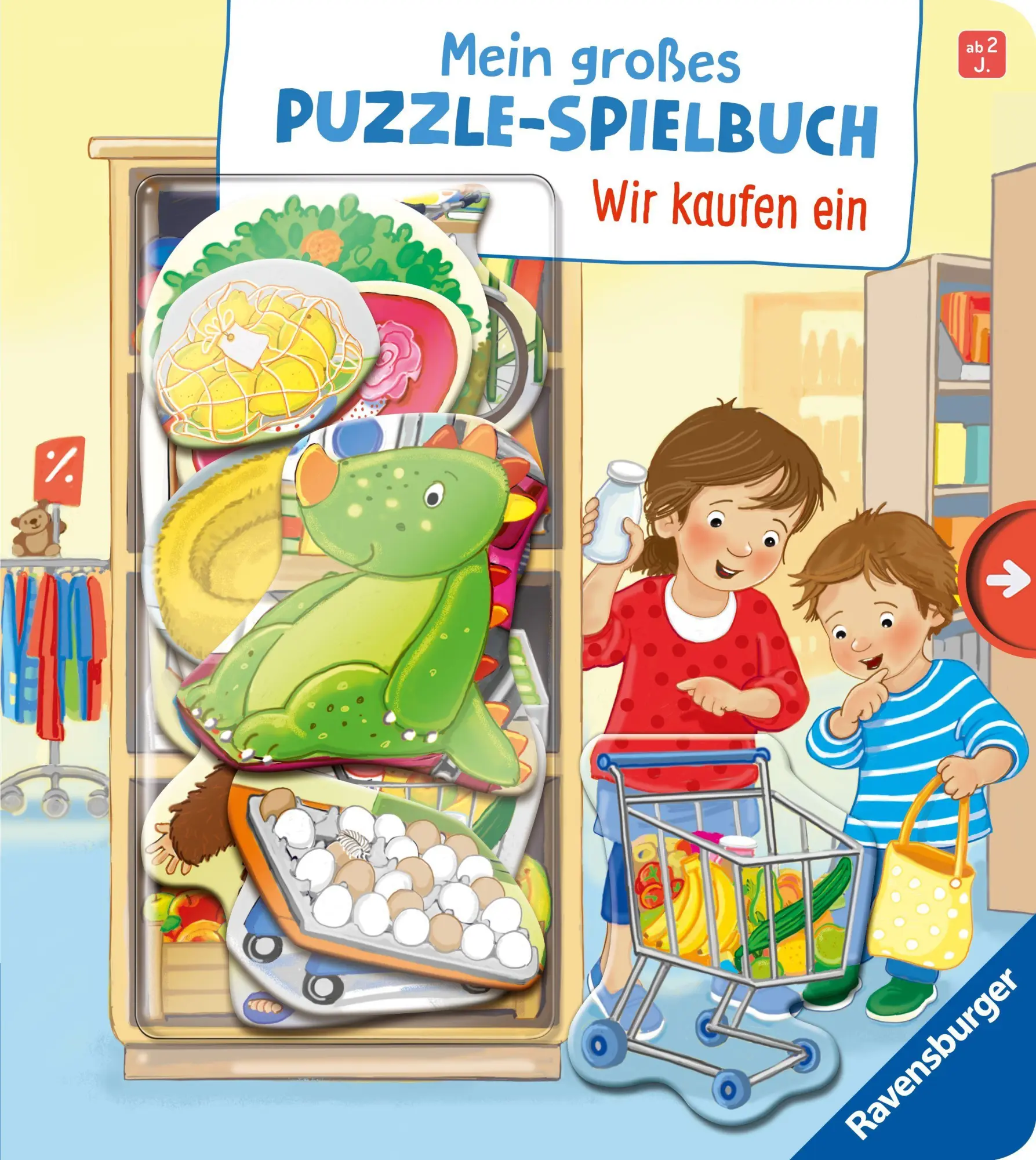 Cover: 9783473422685 | Mein großes Puzzle-Spielbuch - Wir kaufen ein | Mila Rulff | Buch
