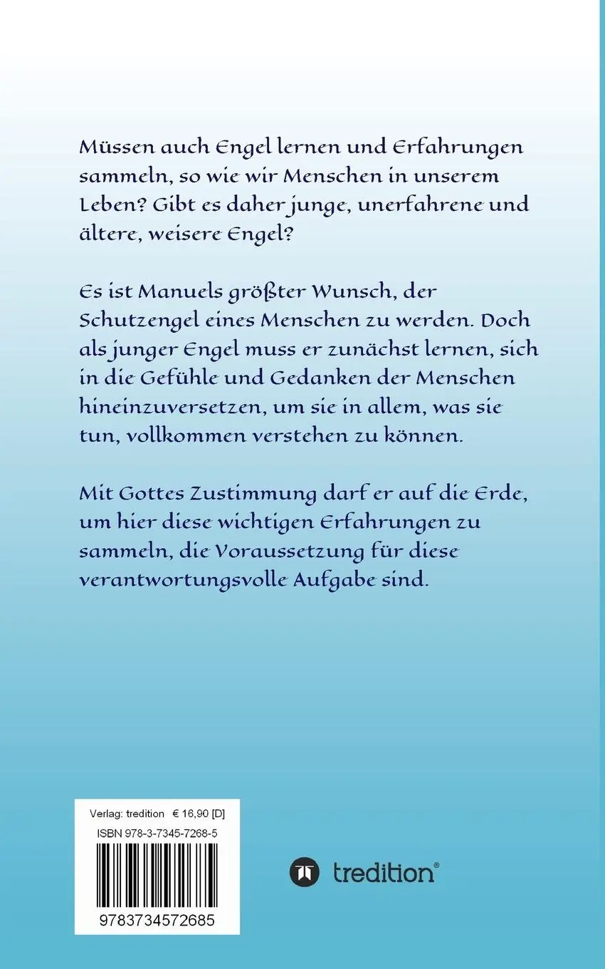 Rückseite: 9783734572685 | Manuel | Ein junger Engel möchte Schutzengel werden | Maike Stüven