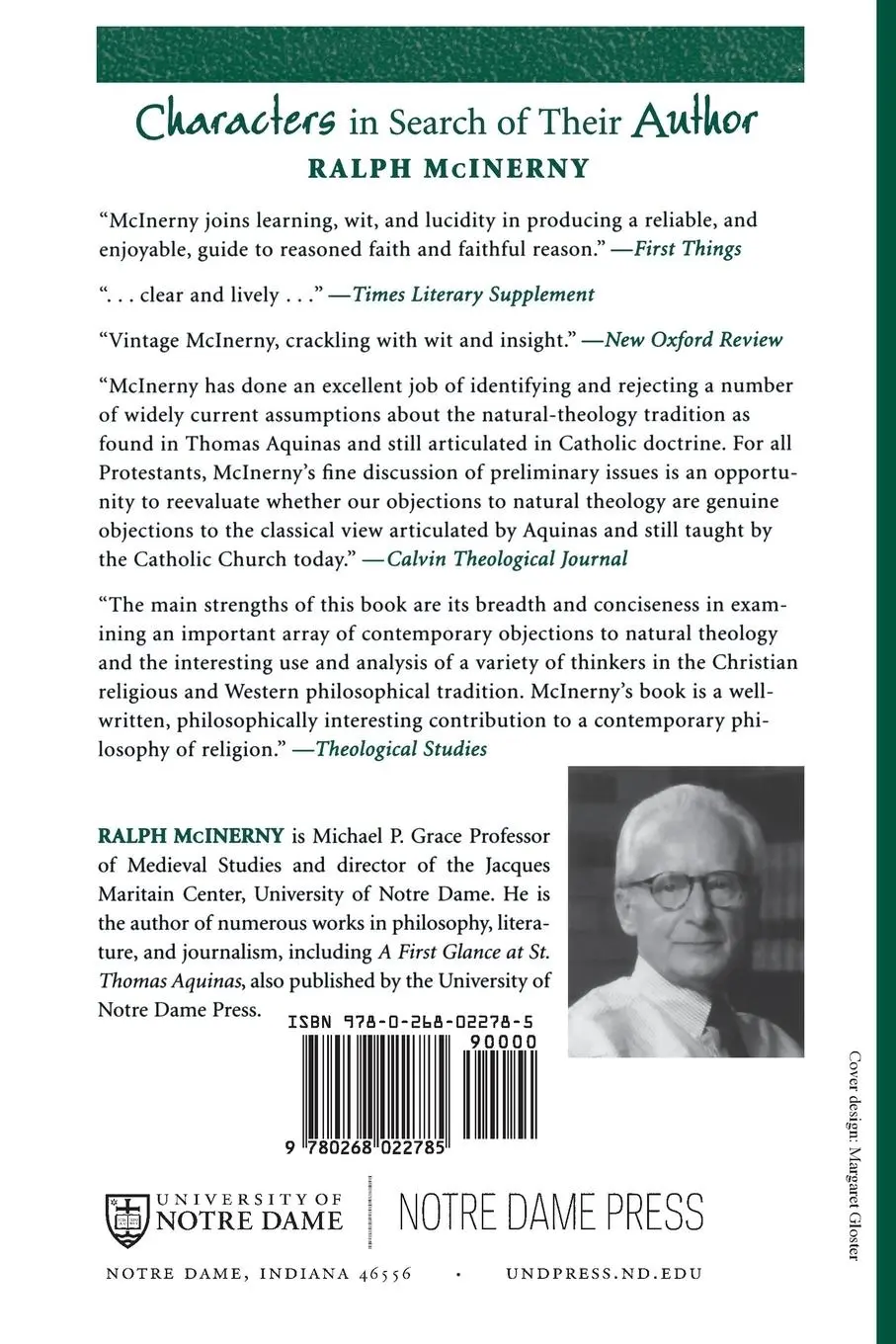 Rückseite: 9780268022785 | Characters in Search of Their Author | The Gifford Lectures, 1999-2000