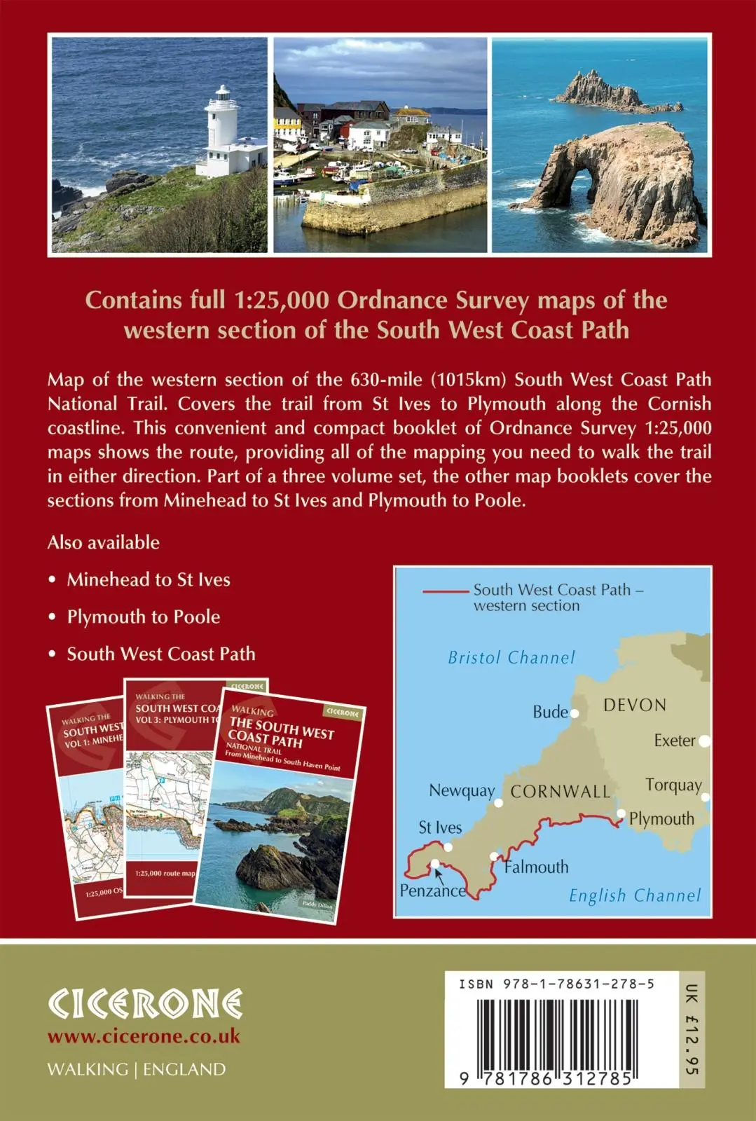 Rückseite: 9781786312785 | South West Coast Path Map Booklet - Vol 2: St Ives to Plymouth | Buch