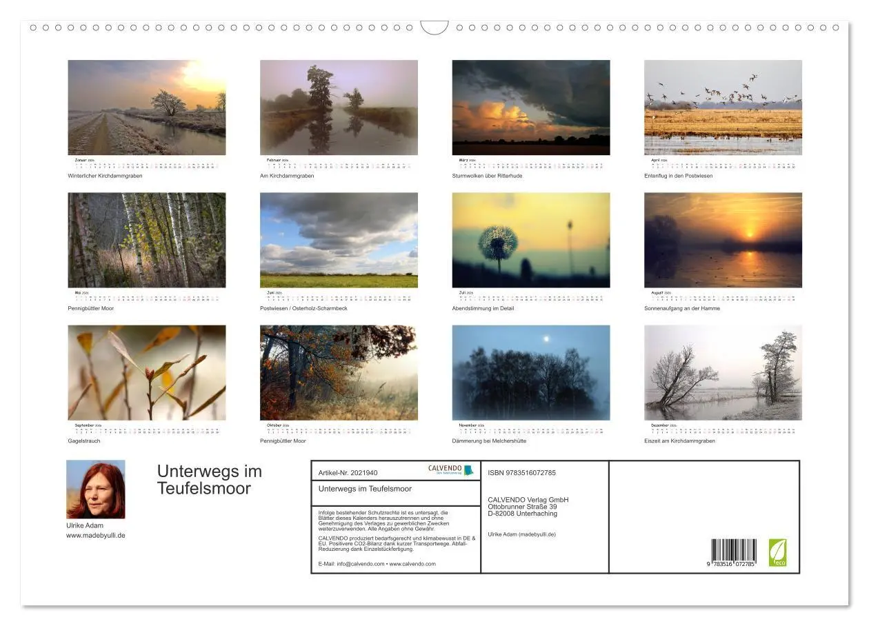 Bild: 9783516072785 | Unterwegs im Teufelsmoor (Wandkalender 2026 DIN A2 quer), CALVENDO...