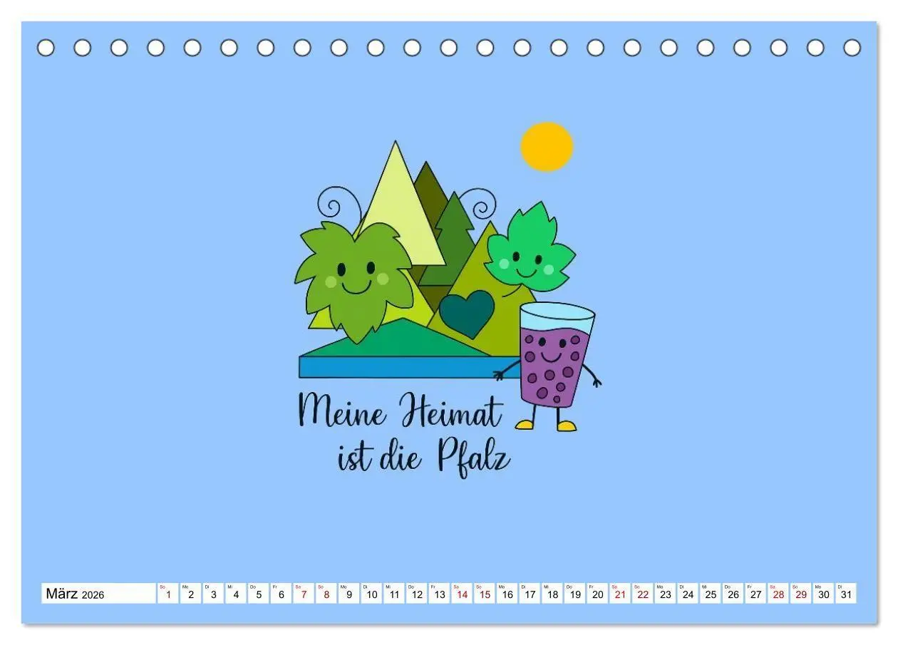 Bild: 9783516692785 | Die Pfalz ist das Beste (Tischkalender 2026 DIN A5 quer), CALVENDO...