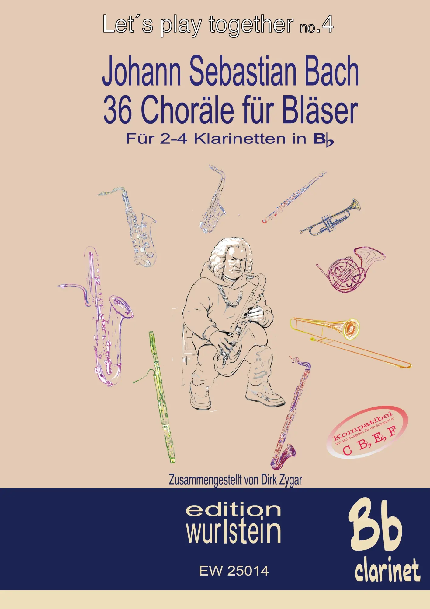Cover: 9783695102785 | Johann Sebastian Bach - 36 Choräle für Bläser für 2-4 Klarinetten...