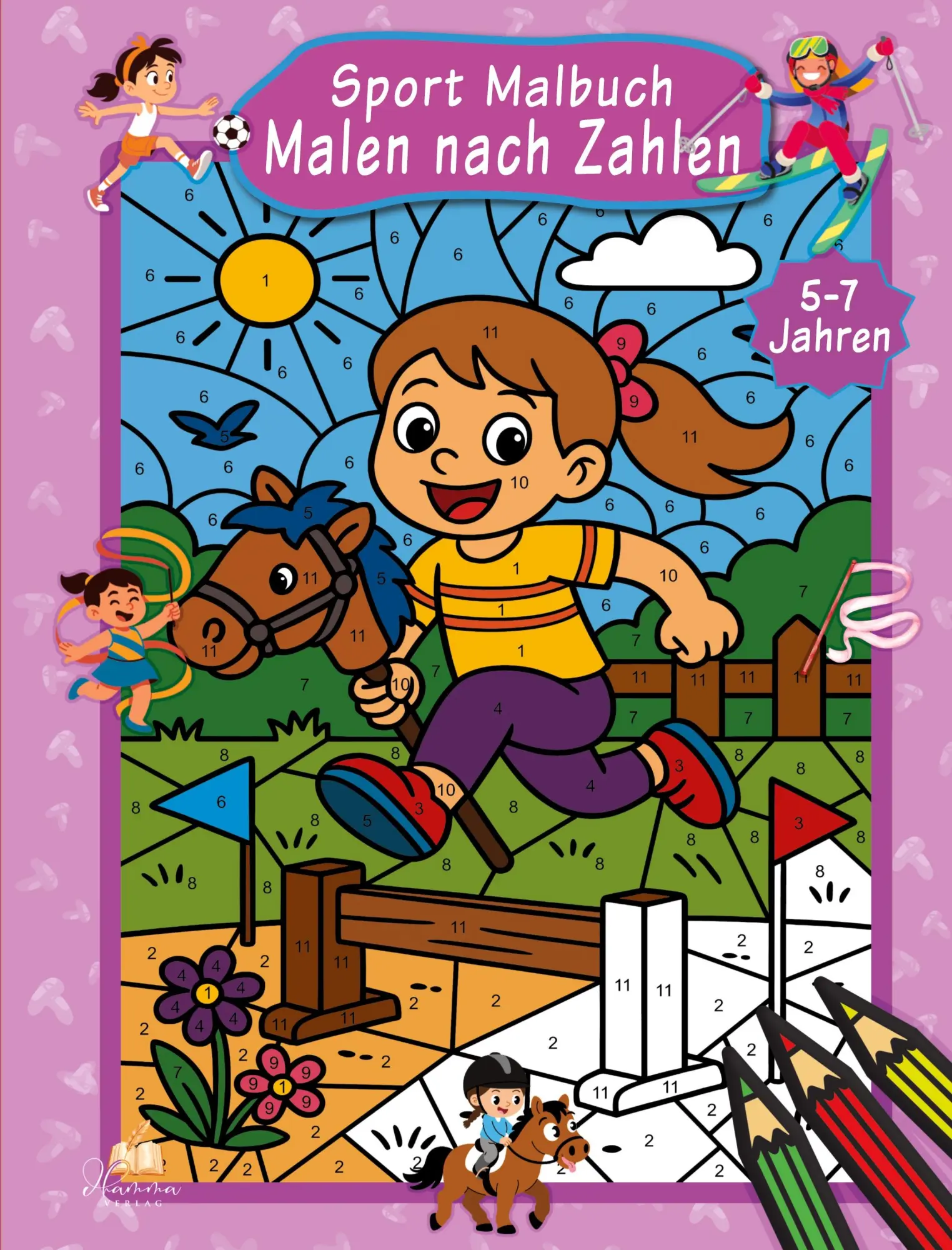 Cover: 9783986572785 | Malen nach Zahlen Sport Malbuch für Mädchen ab 5-7 Jahren mit 50...