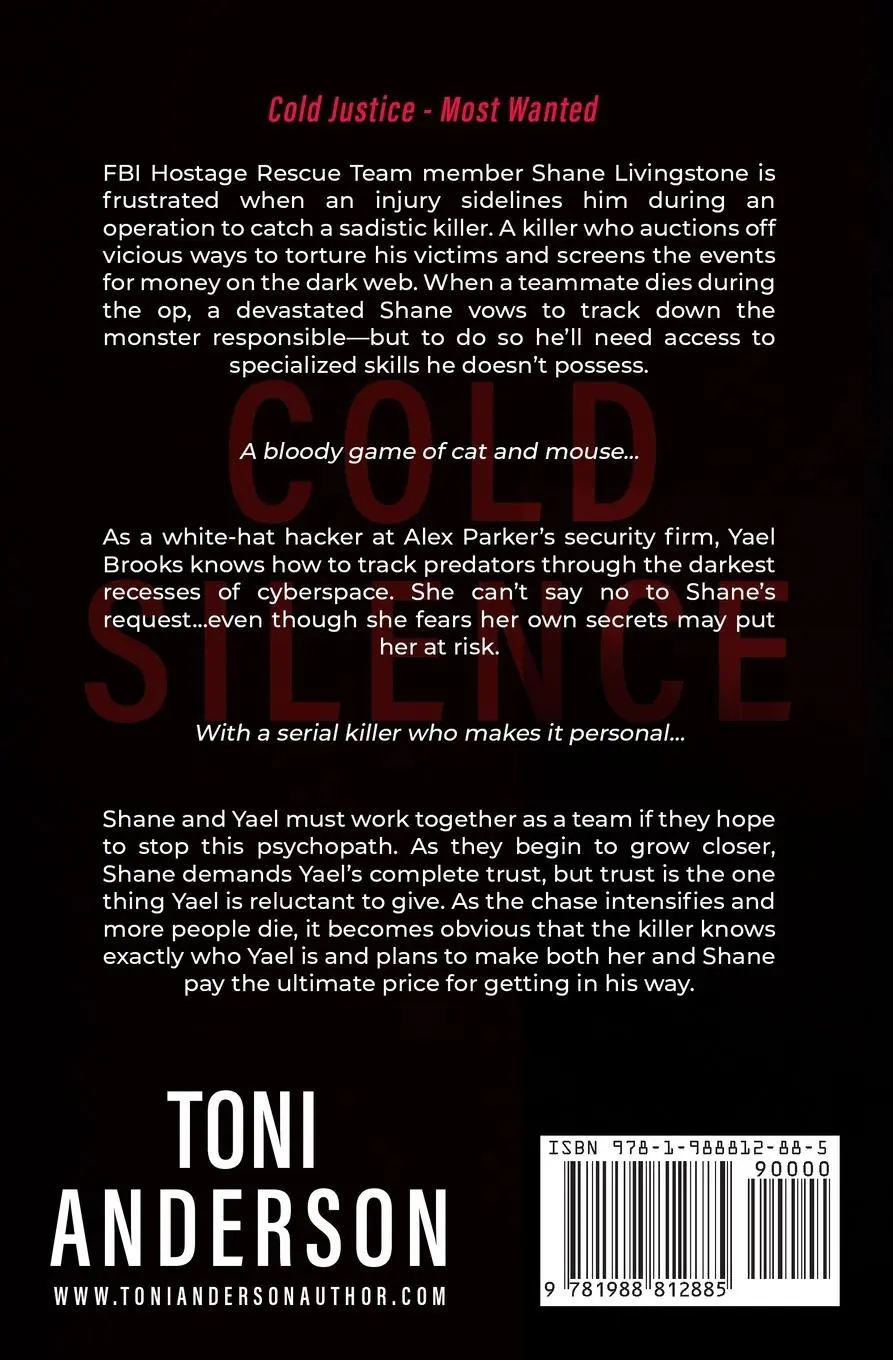 Rückseite: 9781988812885 | Cold Silence | An FBI Romantic Suspense | Toni Anderson | Taschenbuch