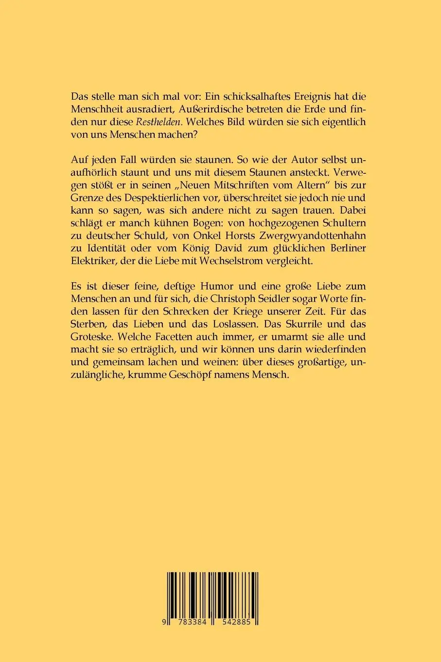 Rückseite: 9783384542885 | Resthelden im Licht | Neue Mitschriften vom Altern | Christoph Seidler