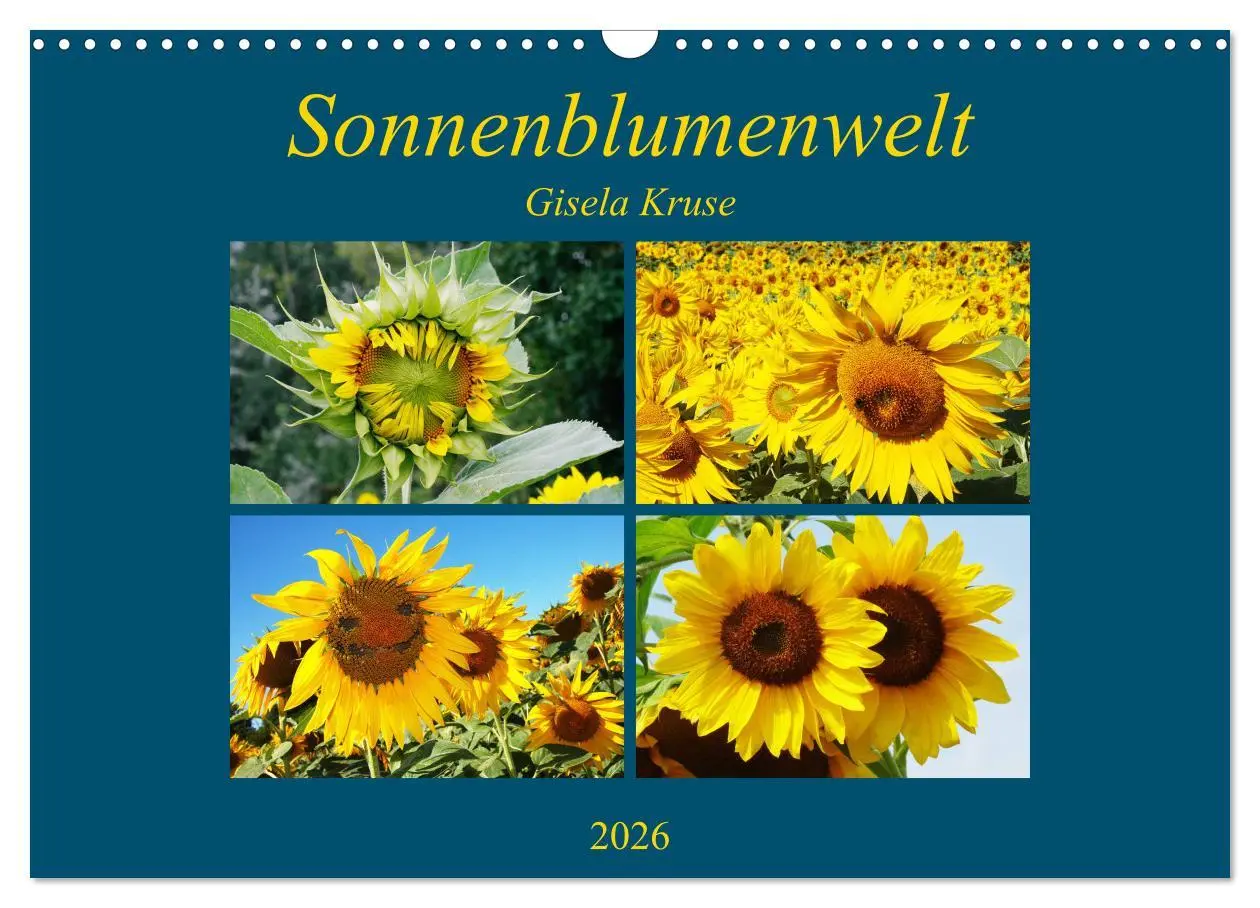 Cover: 9783457802885 | Sonnenblumenwelt (Wandkalender 2026 DIN A3 quer), CALVENDO...