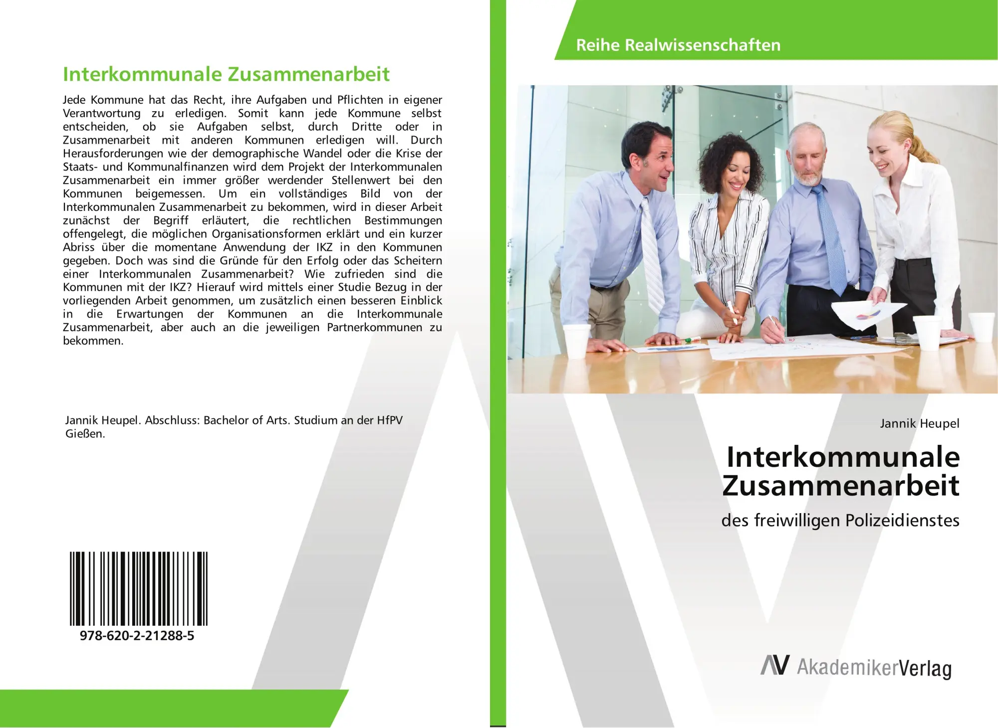 Cover: 9786202212885 | Interkommunale Zusammenarbeit | des freiwilligen Polizeidienstes
