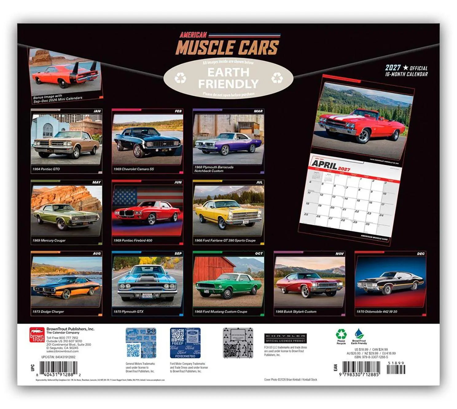 Rückseite: 9798330712885 | American Muscle Cars - Amerikanische Muskel-Autos 2027 -...