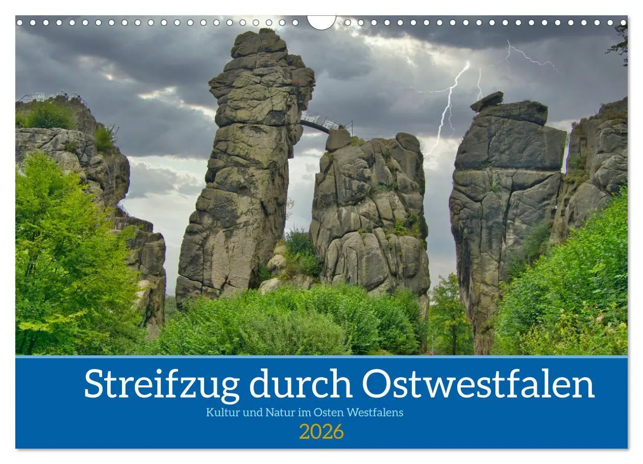 Cover: 9783457342985 | Streifzug durch Ostwestfalen (Wandkalender 2026 DIN A3 quer),...