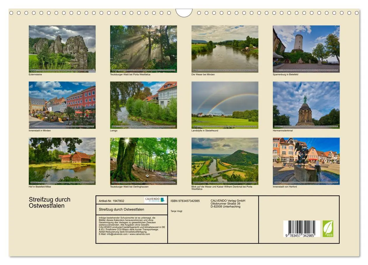 Bild: 9783457342985 | Streifzug durch Ostwestfalen (Wandkalender 2026 DIN A3 quer),...