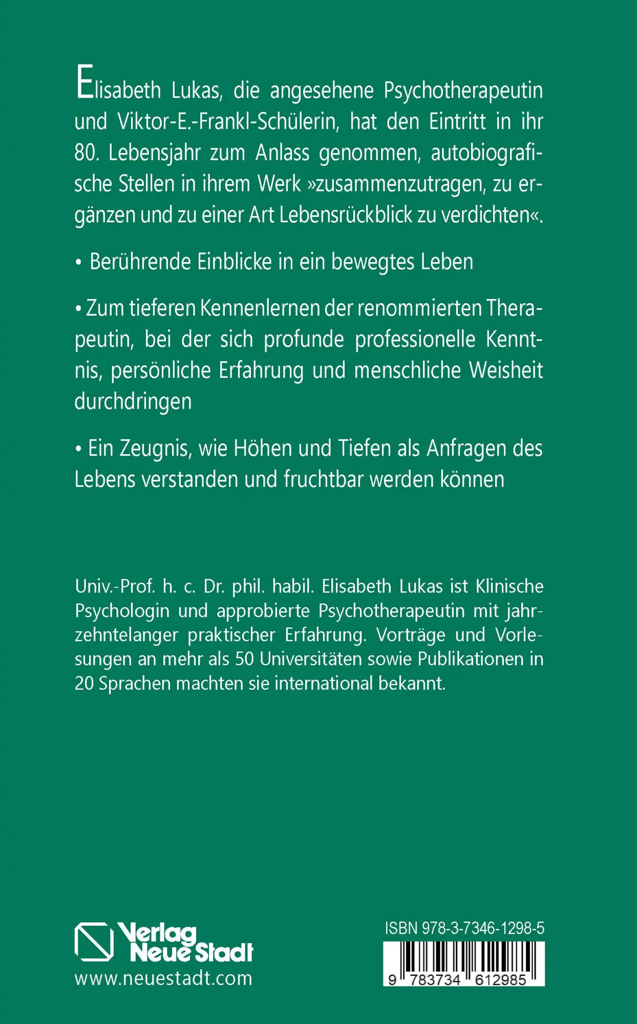 Rückseite: 9783734612985 | Durchquehrung einer bewegten Zeit | Acht Jahrzehnte Lebenserfahrung
