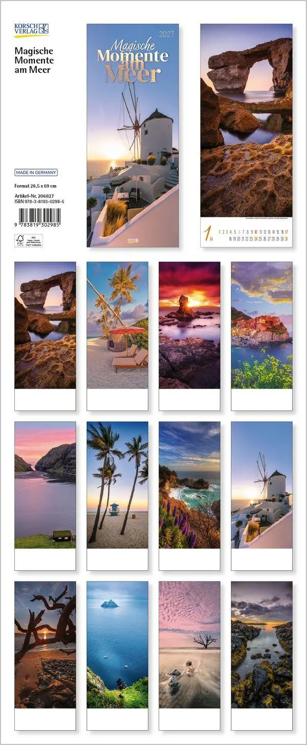 Bild: 9783819302985 | Magische Momente am Meer 2027 | Verlag Korsch | Kalender | 14 S.