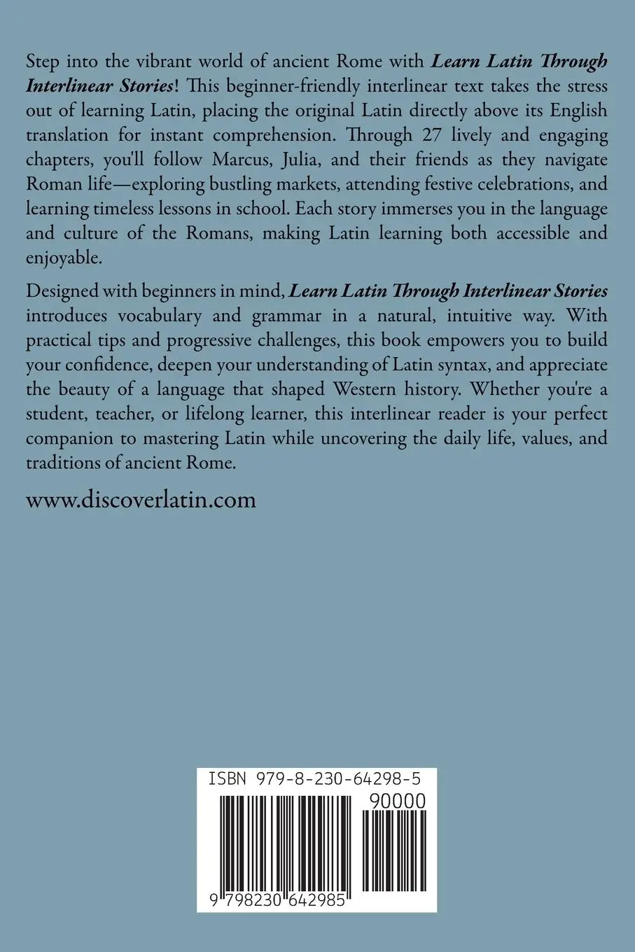 Rückseite: 9798230642985 | Learn Latin Through Interlinear Stories | Brian Smith | Taschenbuch
