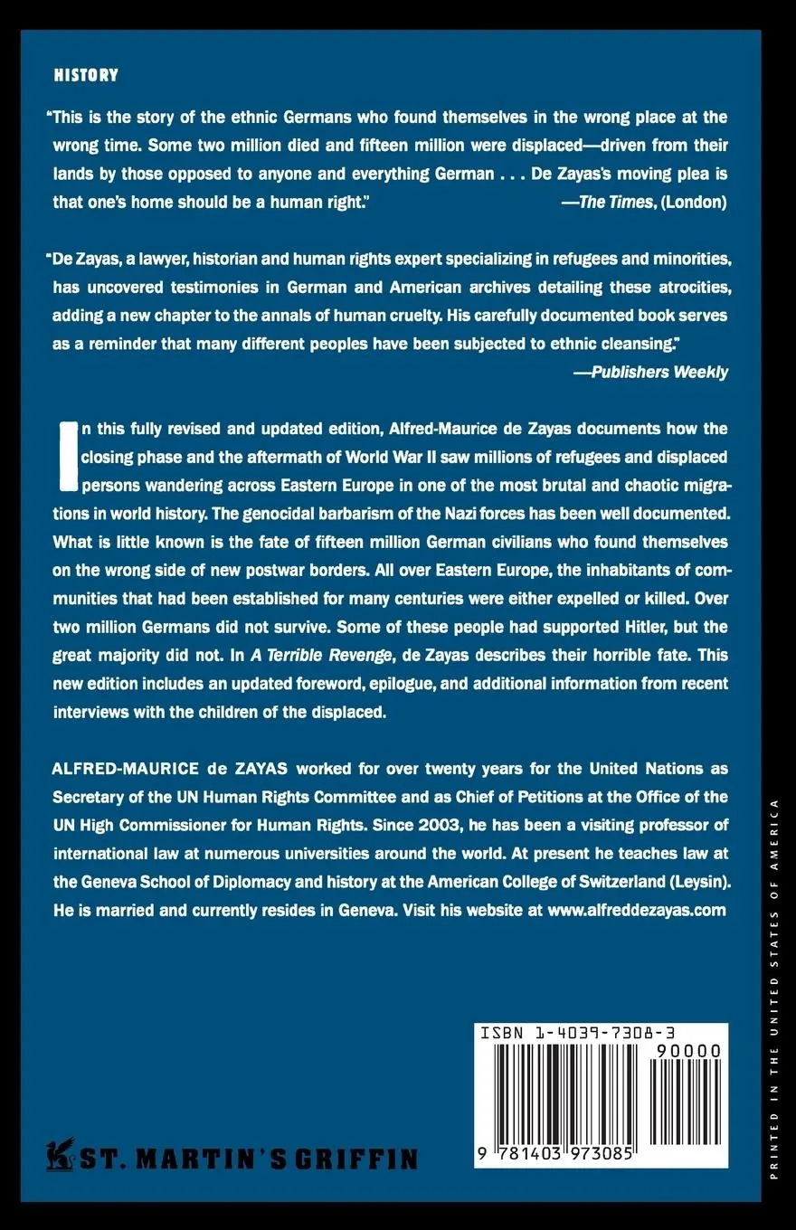 Rückseite: 9781403973085 | A Terrible Revenge | The Ethnic Cleansing of the East European Germans
