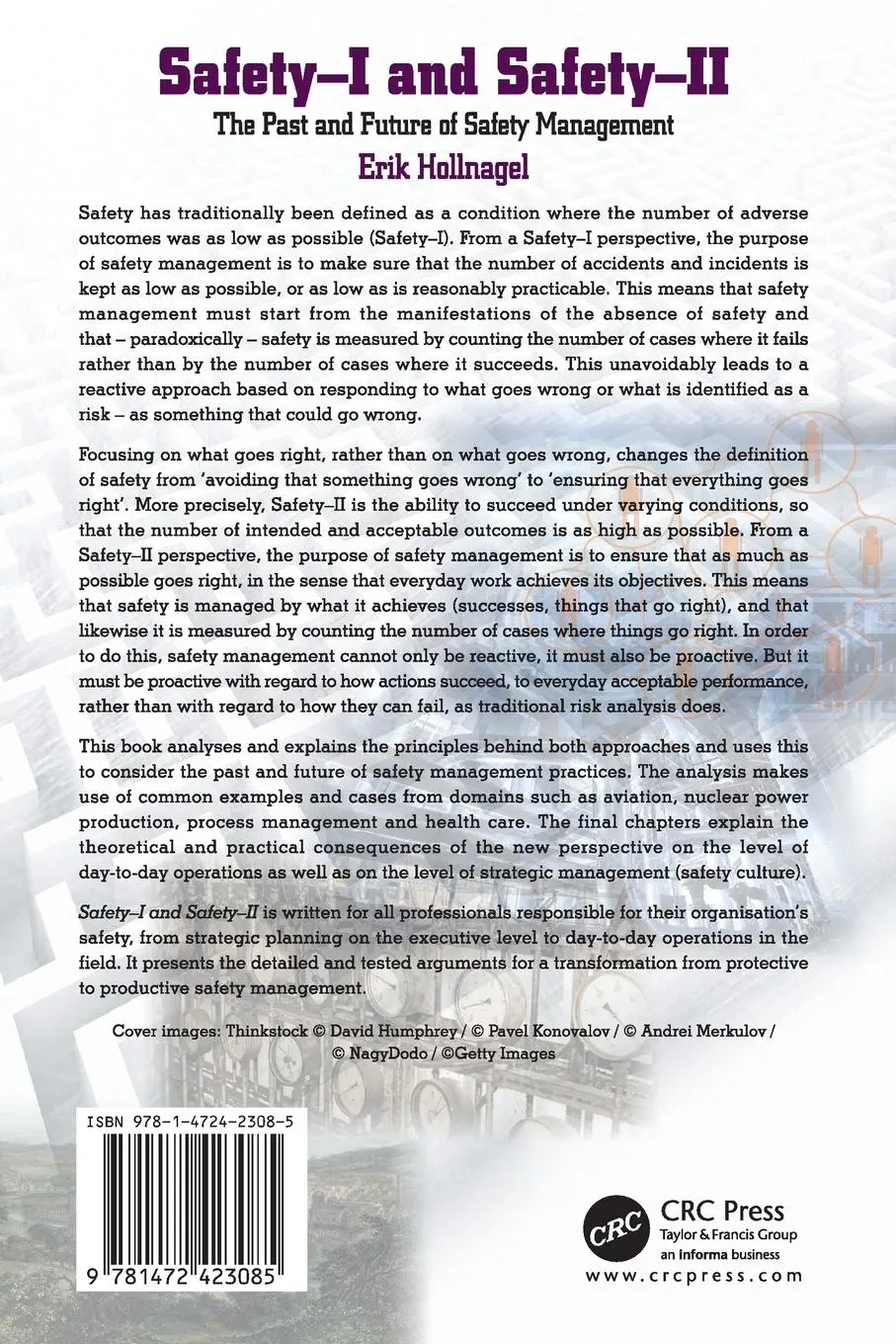 Rückseite: 9781472423085 | Safety-I and Safety-II | The Past and Future of Safety Management