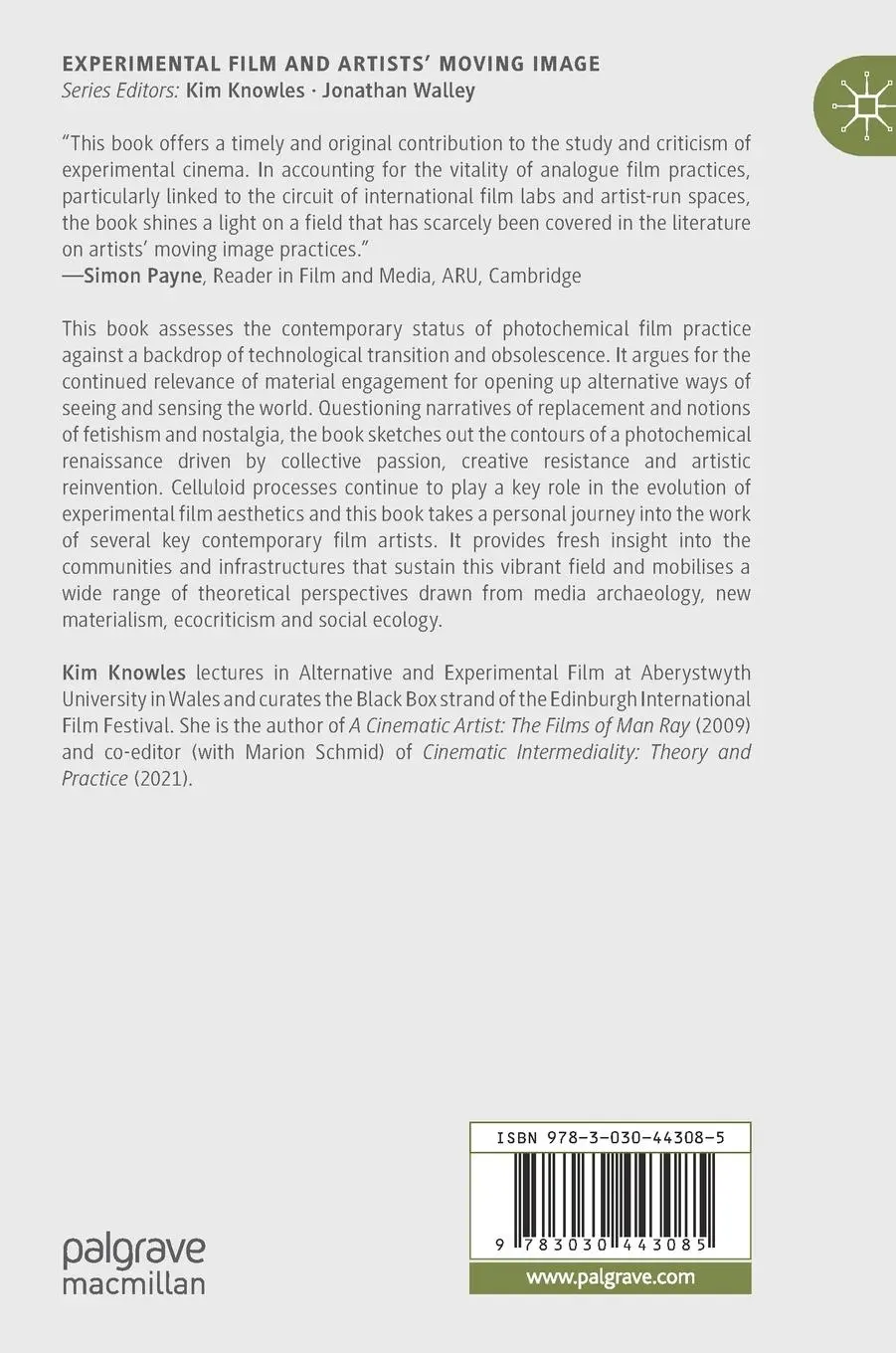 Rückseite: 9783030443085 | Experimental Film and Photochemical Practices | Kim Knowles | Buch