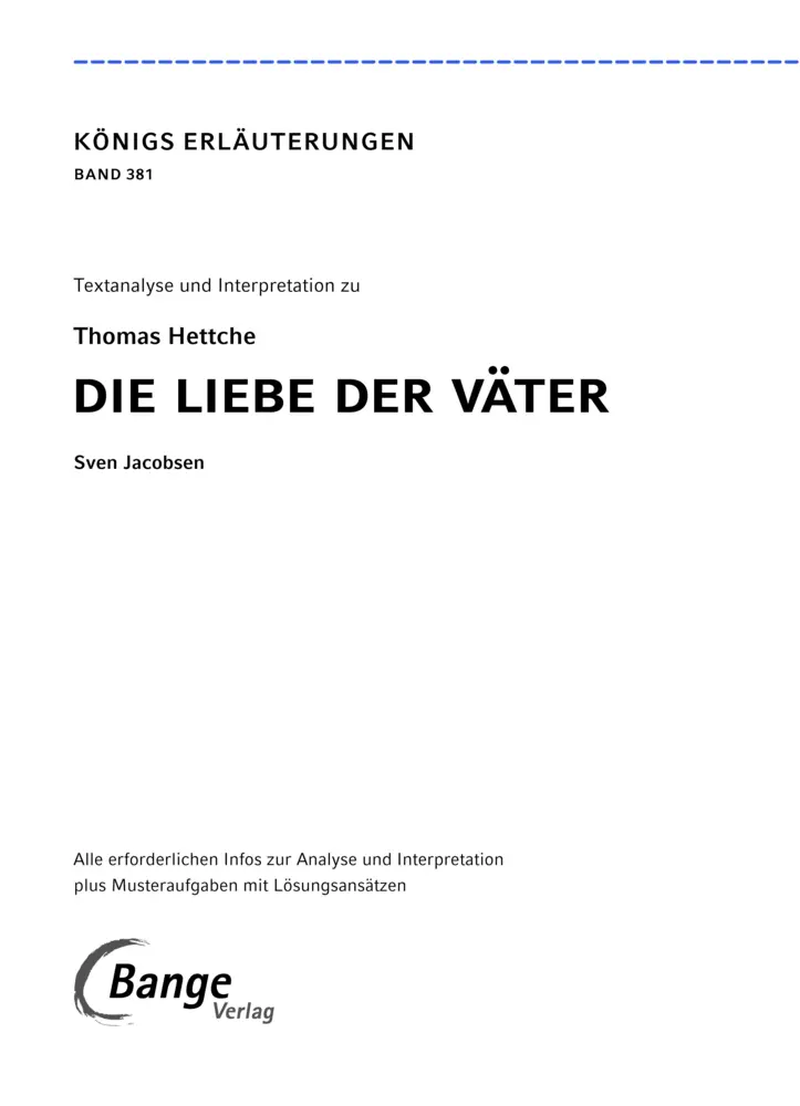 Bild: 9783129303085 | Die Liebe der Väter von Thomas Hettche | Thomas Hettche | Taschenbuch