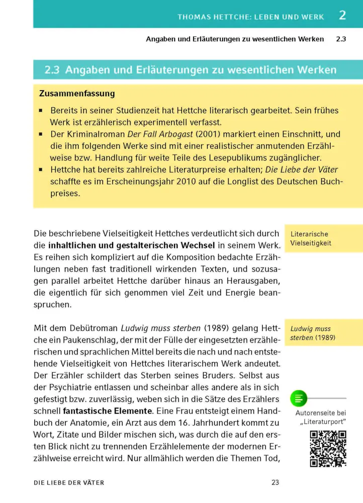 Bild: 9783129303085 | Die Liebe der Väter von Thomas Hettche | Thomas Hettche | Taschenbuch