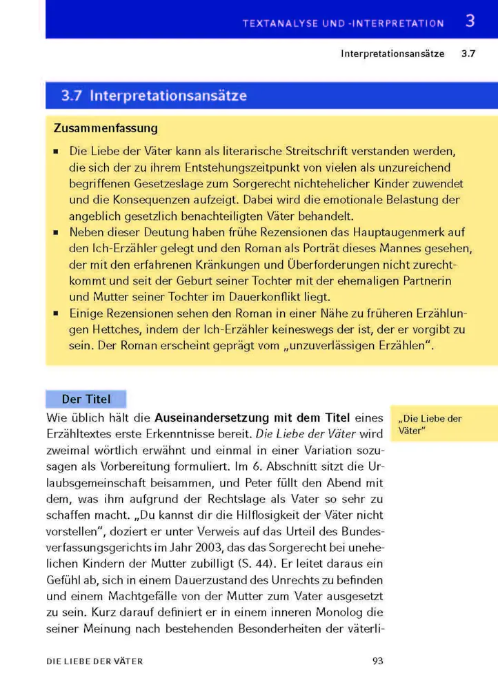 Bild: 9783129303085 | Die Liebe der Väter von Thomas Hettche | Thomas Hettche | Taschenbuch