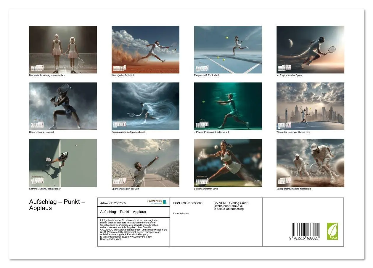Bild: 9783516633085 | Aufschlag - Punkt - Applaus (Wandkalender 2026 DIN A3 quer),...