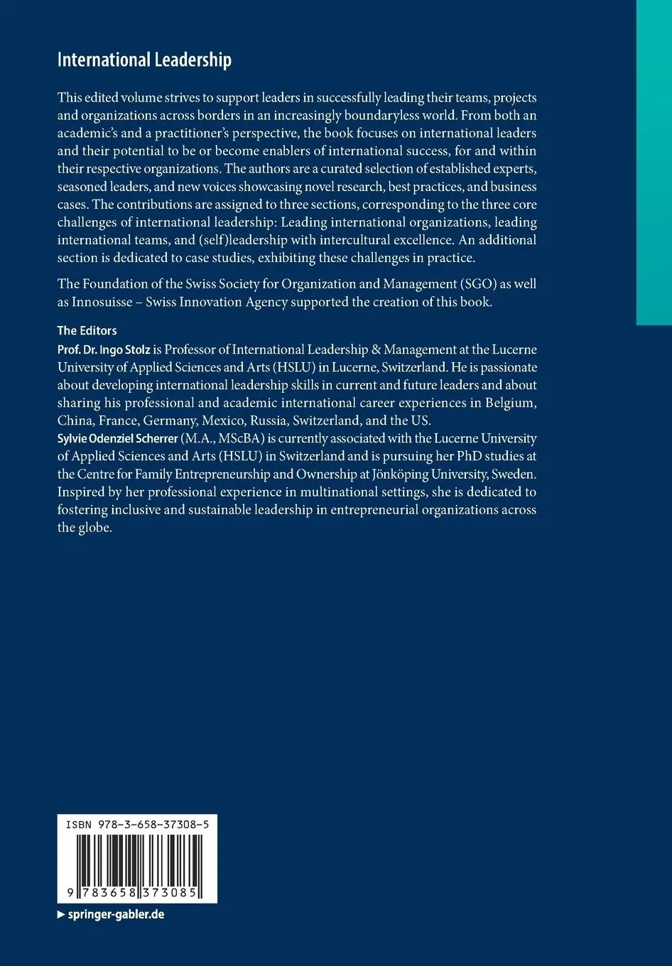 Rückseite: 9783658373085 | International Leadership | Ingo Stolz (u. a.) | Taschenbuch | x | 2023