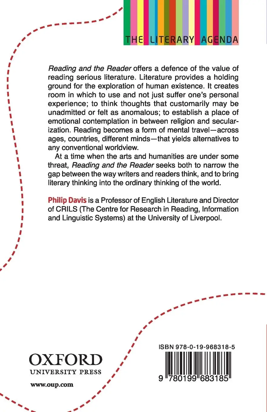 Rückseite: 9780199683185 | Reading and the Reader | The Literary Agenda | Philip Davis | Buch