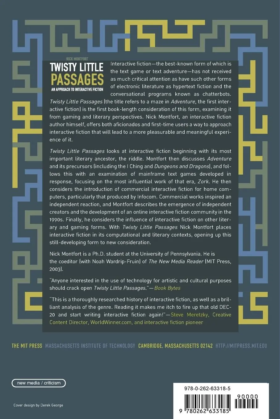 Rückseite: 9780262633185 | Twisty Little Passages | An Approach to Interactive Fiction | Montfort