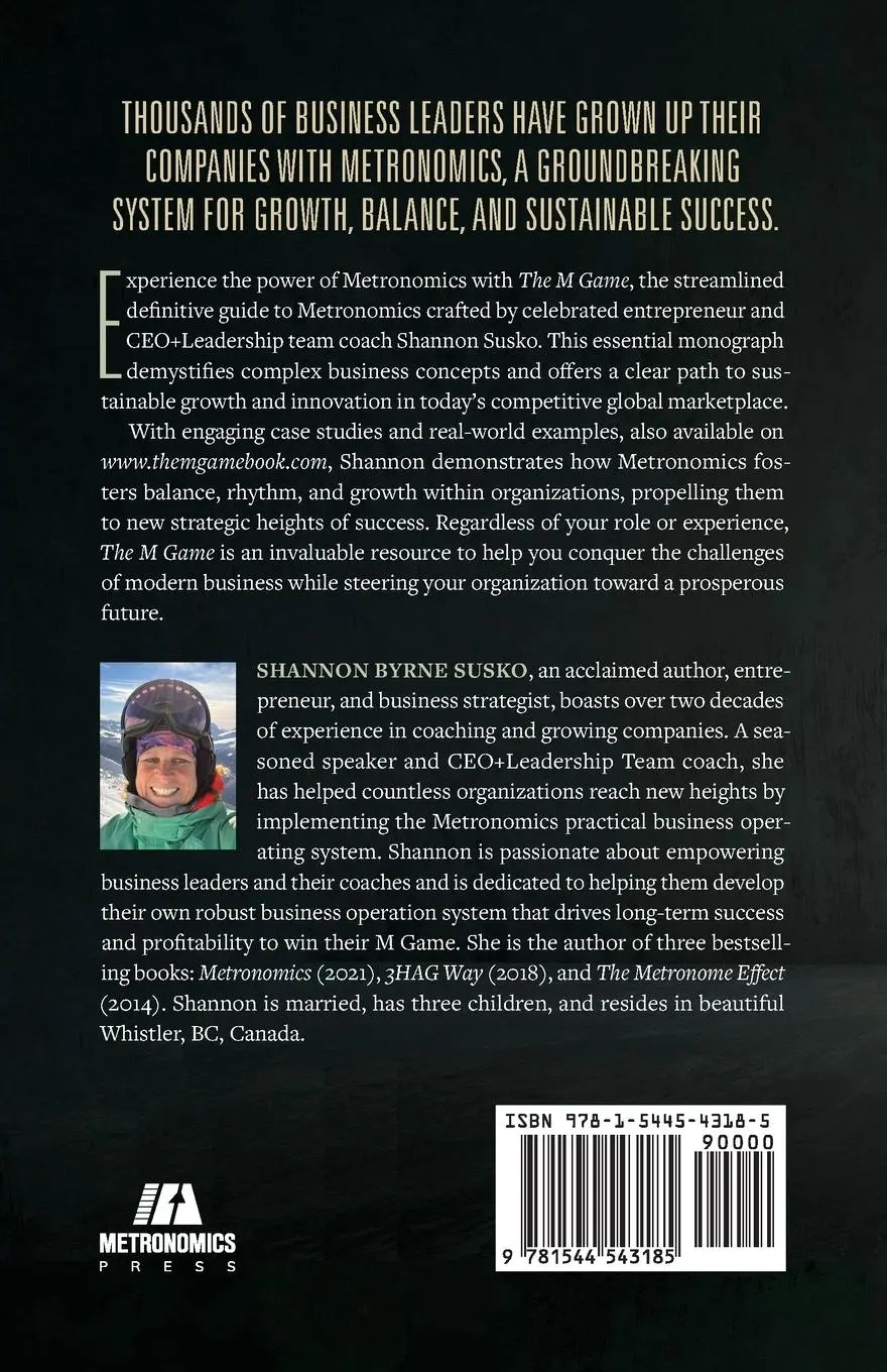 Rückseite: 9781544543185 | The M Game | The Metronomics Monograph | Shannon Byrne Susko | Buch