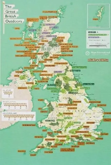 Cover: 9781912203185 | The Great British Outdoors - Collect and Scratch Map | (Land-)Karte