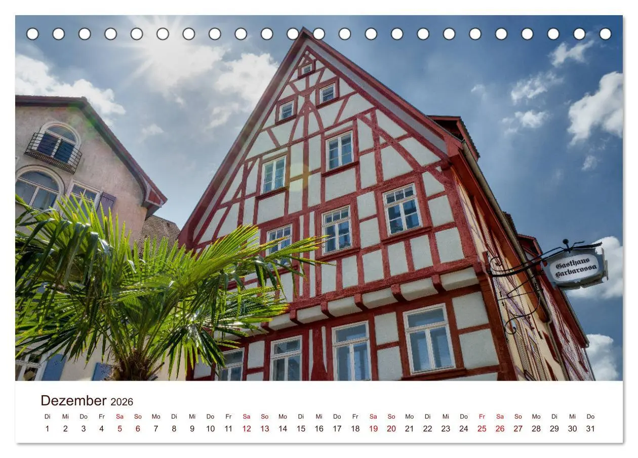 Bild: 9783457773185 | Bad Wimpfen. (Tischkalender 2026 DIN A5 quer), CALVENDO Monatskalender