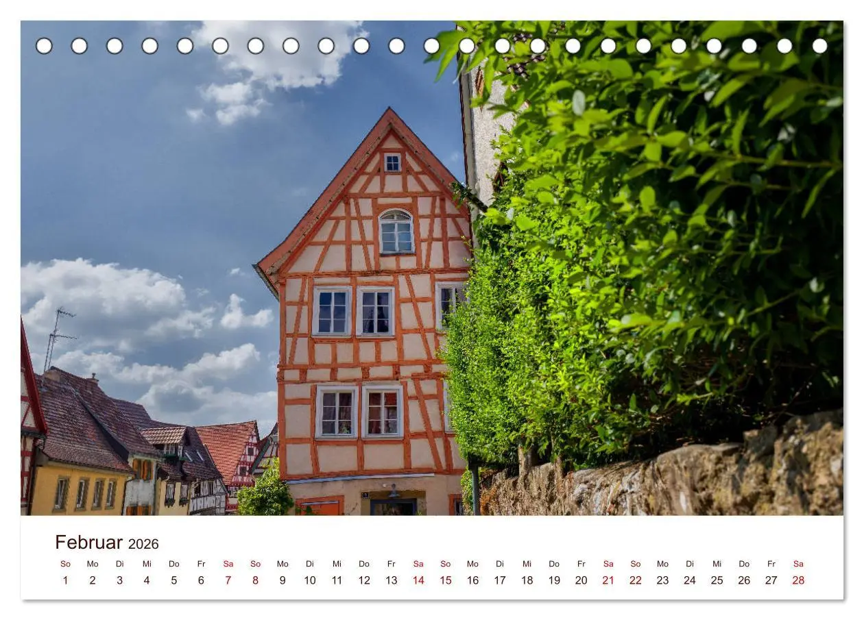 Bild: 9783457773185 | Bad Wimpfen. (Tischkalender 2026 DIN A5 quer), CALVENDO Monatskalender