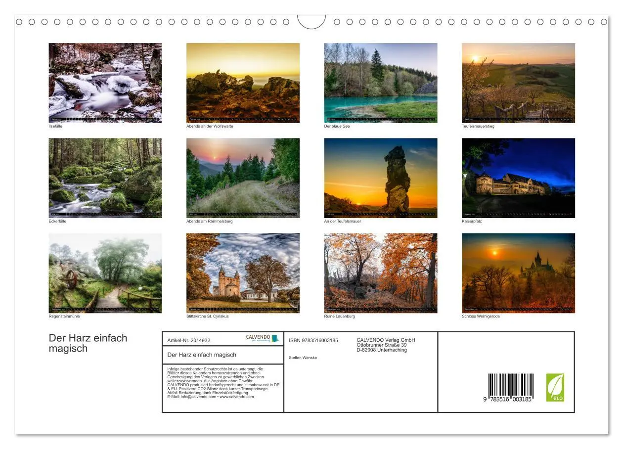 Bild: 9783516003185 | Der Harz einfach magisch (Wandkalender 2026 DIN A3 quer), CALVENDO...