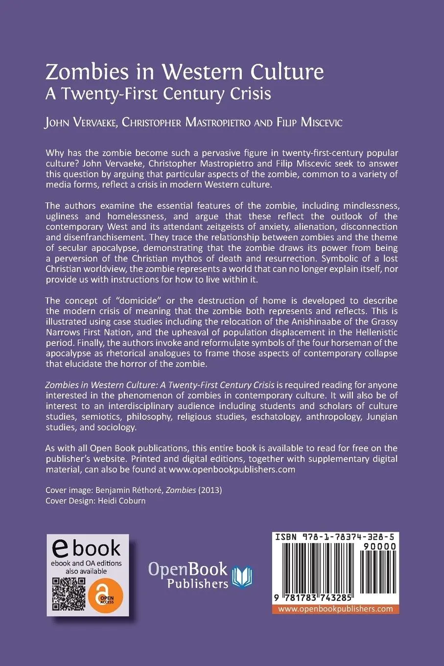 Rückseite: 9781783743285 | Zombies in Western Culture | A Twenty-First Century Crisis | Buch
