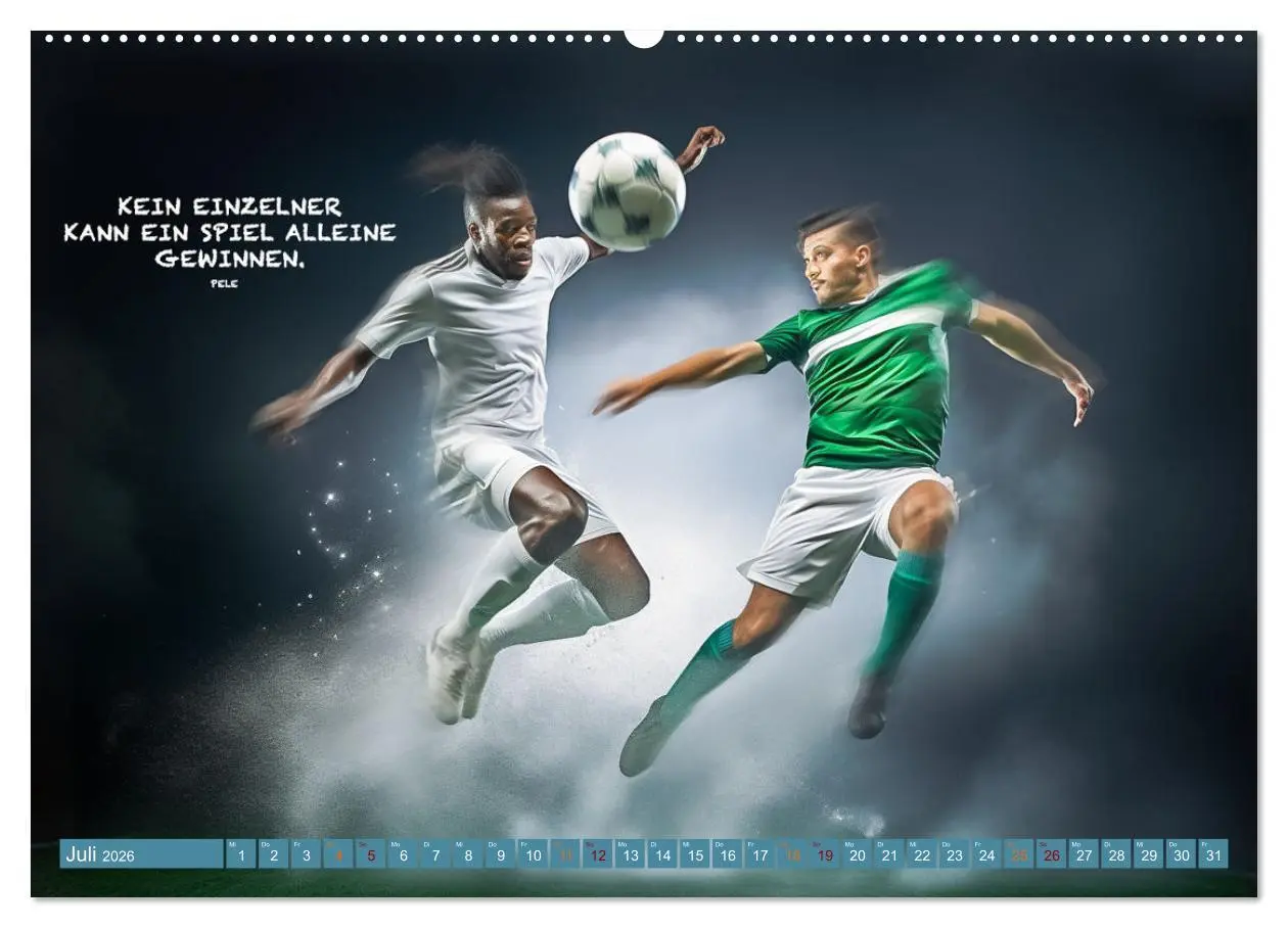 Bild: 9783457383285 | Fußball und tolle Sprüche (Wandkalender 2026 DIN A2 quer), CALVENDO...