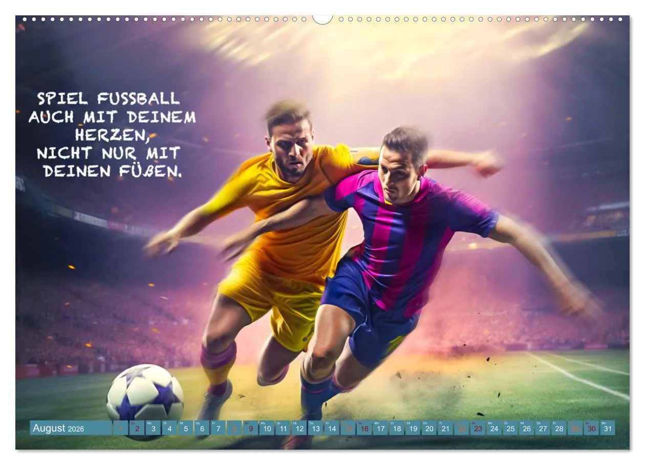 Bild: 9783457383285 | Fußball und tolle Sprüche (Wandkalender 2026 DIN A2 quer), CALVENDO...