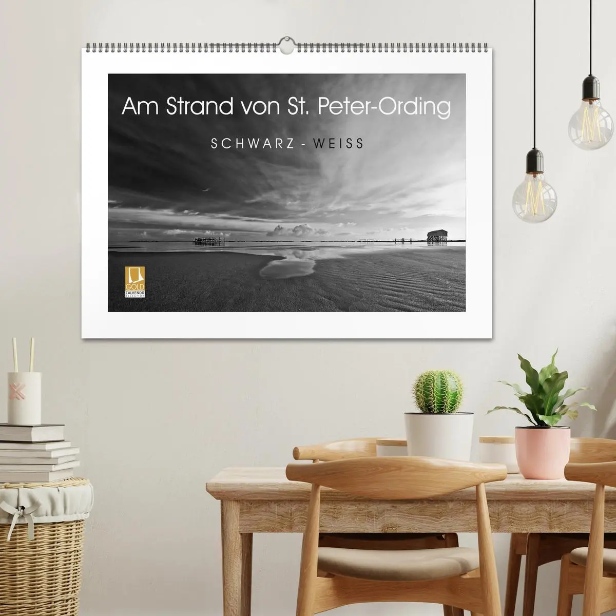 Bild: 9783516093285 | Am Strand von St. Peter-Ording SCHWARZ-WEISS (Wandkalender 2026 DIN...