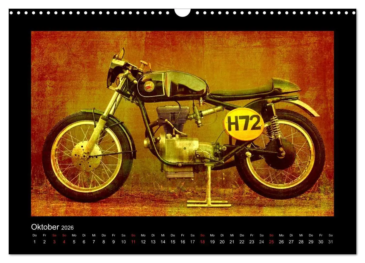Bild: 9783516233285 | Motorrad Oldtimer (Wandkalender 2026 DIN A3 quer), CALVENDO...
