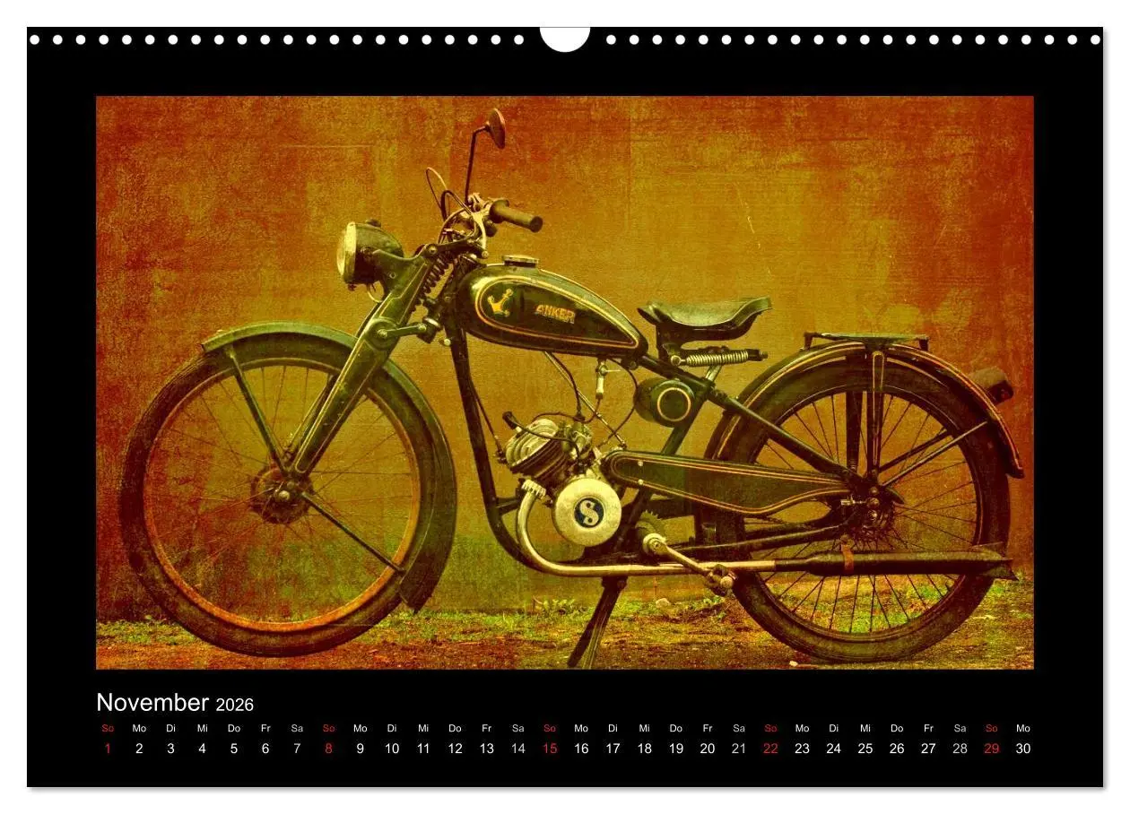 Bild: 9783516233285 | Motorrad Oldtimer (Wandkalender 2026 DIN A3 quer), CALVENDO...