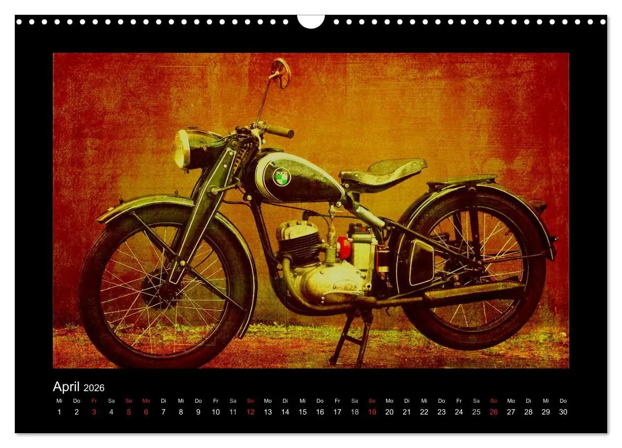 Bild: 9783516233285 | Motorrad Oldtimer (Wandkalender 2026 DIN A3 quer), CALVENDO...