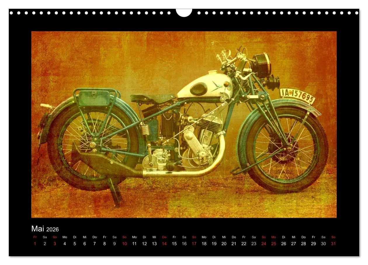 Bild: 9783516233285 | Motorrad Oldtimer (Wandkalender 2026 DIN A3 quer), CALVENDO...